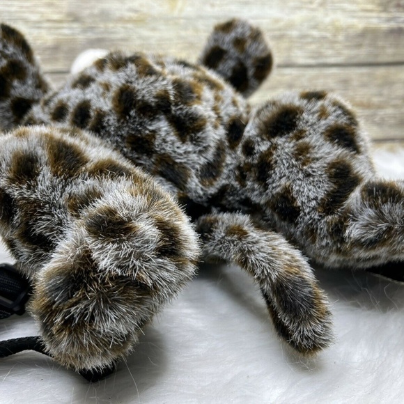 Mango Teddy Bear Co Snow Leopard Plush Cat Backpack 16" RARE - Picture 7 of 12
